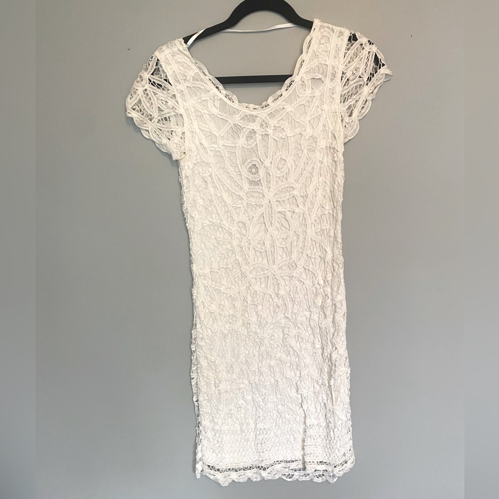 INC White lace dress (Size 4 - like new)